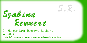 szabina remmert business card